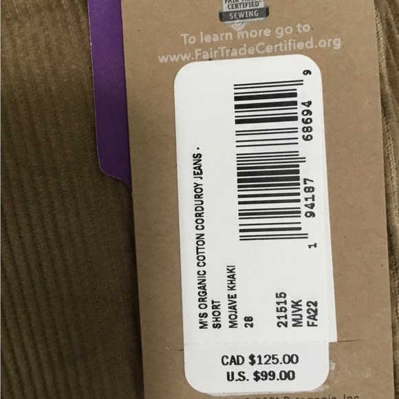 Patagonia Beige Corduroy Pants khaki - Picture 7 of 9